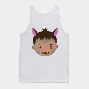 Wolf Face Halloween gift cute design Tank Top